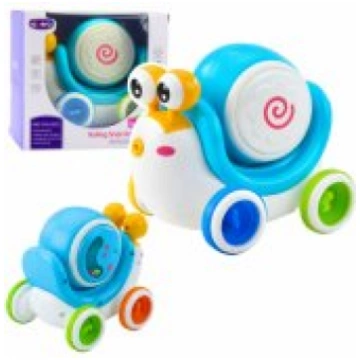 LEAN Toys Interactive Snail Riding Drum Musical Ed