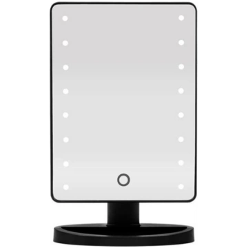 LED kosmētikas spogulis L16, melns R2