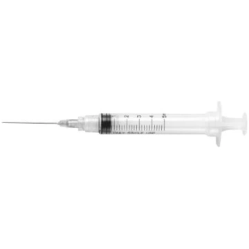 Rays šļirce ar noņemamu 21G adatu (2,5 ml, centrāl
