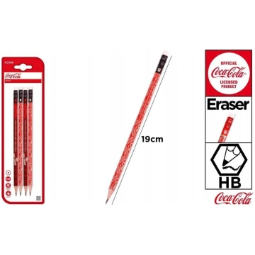 Teka Zīmulis Hb Z Gumk± Coca-cola 4gab