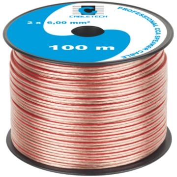 Speaker cable CCA 2x6.0mm 1m CABLETECH KAB0362