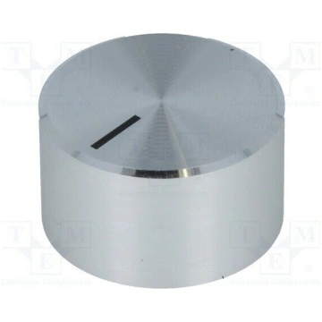 Knob; with pointer; aluminium,plastic; Øshaft: 6mm