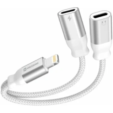 Swissten Textile Lightning Audio Charging Adapter 
