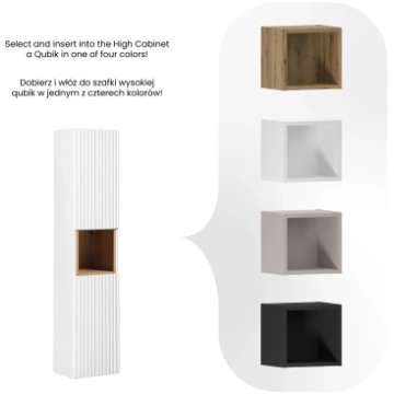 Augsts skapis ar 2 durvīm NOVA WHITE 80-03-2D COMA