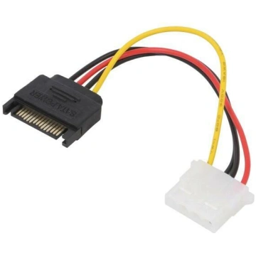 Cable: mains SATA; Molex female,SATA male; 0.15m |