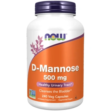 D-Mannose 500mg, 240 kapsulas Now Foods