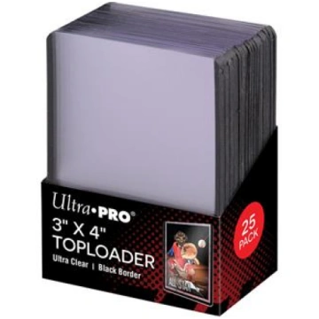 UP - Toploader - 3" x 4" Black Border (25 pieces) 