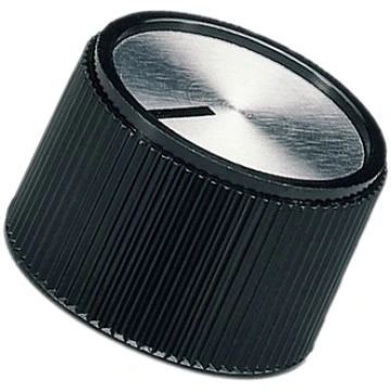Knob; with pointer; aluminium,thermoplastic; Øshaf