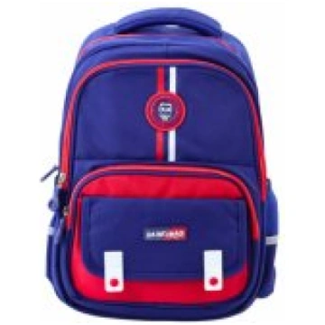 LEAN School Backpack Chest Strap Navy Blue Red 20L