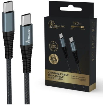 Cable USB Type-C to USB Type-C Smart Life 1.2m bla