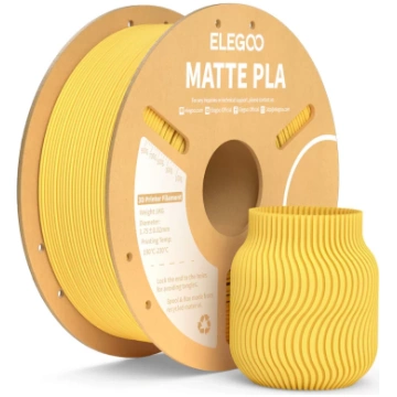 Elegoo PLA matte filament 1.75mm Dzeltens 1kg