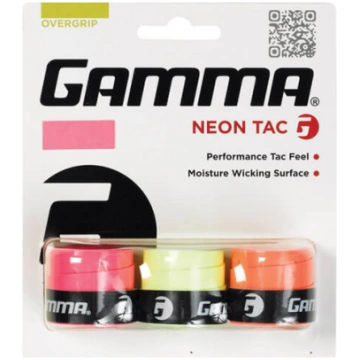 Tenisa overgrips Gamma NEON TAC, 3 gab