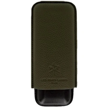 Les Fines Lames Cigar Case Duo OD Green Pebble