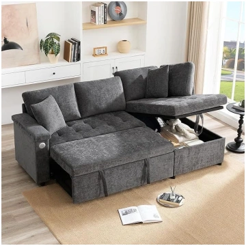 Ball & Cast L-Shaped Corner Sofa Bed with Sleep Fu