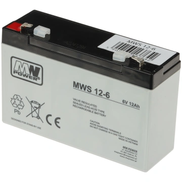 AKUMULATORS 6V/12AH-MWS MW Power