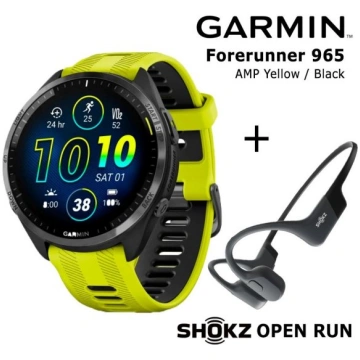 GARMIN Forerunner 965 AMP Yellow / Black + Shokz O