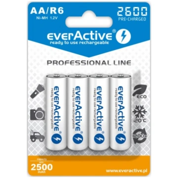 everActive Ni-MH R6 AA 2600 mAh Professional Line 
