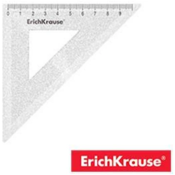 Trīsstūris 45*/9cm Glitter caurspīdīgs
