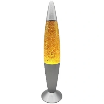 Dekorativa lavas galda lampa 5W zelta ( 9104835 )