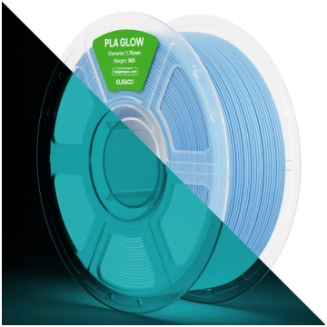 Elegoo PLA GLOW filament, 1,75 mm, Zils, 1 kg