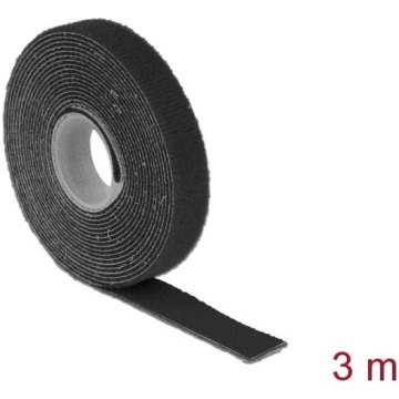 Delock Hook-and-loop tape on roll L 3 m x W 13 mm 