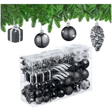 Relaxdays Christmas Baubles 72 spožu matētu spīdīg