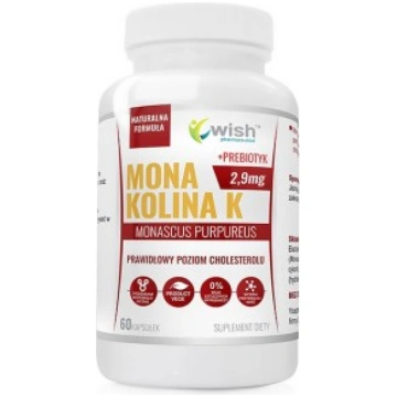 Monacolin K 2.9 mg WISH Pharmaceutical 60 caps