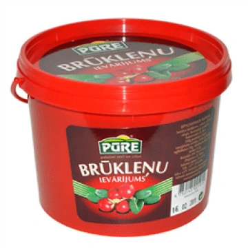 Ievārījums PŪRE brūkleņu 410g spainītī