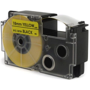 Label Tape JetWorld for use in Casio Black on Yell
