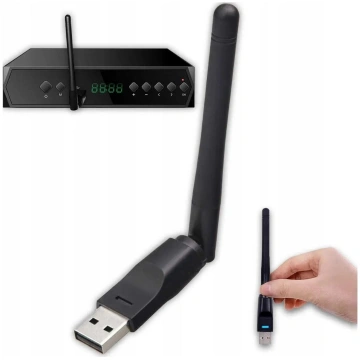 Wi‑Fi USB tīkla adapteris ar ārējo antenu DVB‑T2 H