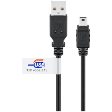 USB 2.0 Hi-Speed kabelis GOOBAY Mini-USB B uz USB 