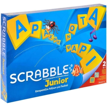 Mattel Scrabble Junior - Eπiτpaπέζio (Eλληνiκό) (Y