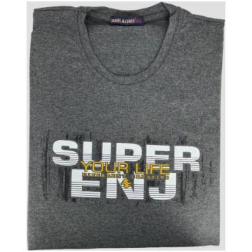 T-krekls Super Enj no Daniel Jones - 4XL / Pelēka