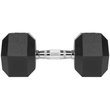 Gumijas pārklājuma čuguna hantele HEX 40 kg REBEL 