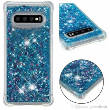 iLike Samsung S10e Back Case Liquid Sparkle Blue S