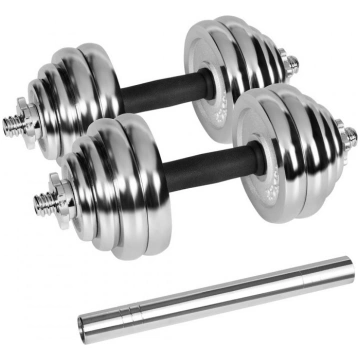 REBEL ACTIVE Chrome Adjustable Dumbbells in a Case