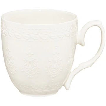 Krūzīte Ambition Galactic White Paisley, balts krā