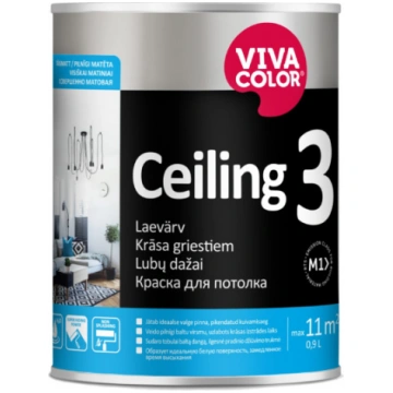 Krāsa griestiem VIVACOLOR CEILING 3, 0.9l, pilnīgi