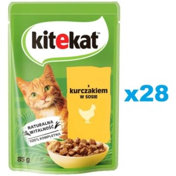 KITEKAT Kurczak mērcē 28x85 g pieaugušiem kaķiem