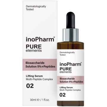 INOPHARM PURE ELEMENTS Liftinga sejas serums ar 5%