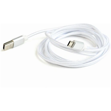 Gembird cotton braided micro USB cable 2.0 1.8M Si