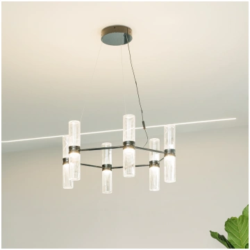 Artemide LED piekaramā lampa Zephyr Exagonal melna