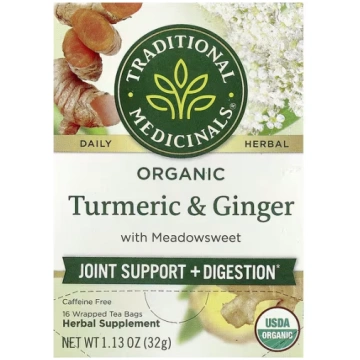 Traditional Medicinals, Organic Turmeric & Ginger