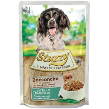 STUZZY Chunks with veal and green beans - wet dog 
