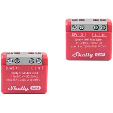 Shelly Set of 2 Shelly 1PM Mini Gen4 Zigbee/Matter
