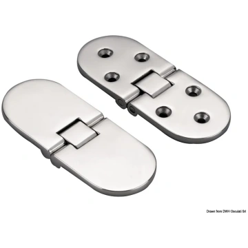 Microcast hinge w/studs 80 x 30 mm (38.290.10) Osc