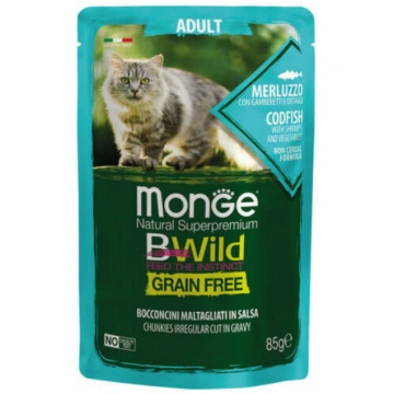 MONGE BWILD bezgraudu konservi pieaugušiem kaķiem-