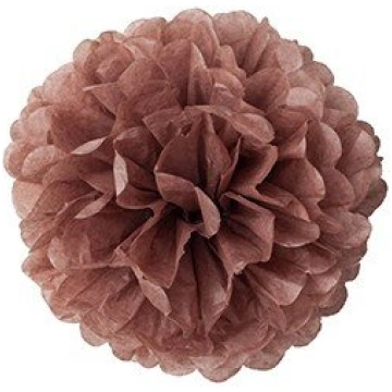 Pompons - zīdpapīra zieds - 10 cm - brūns