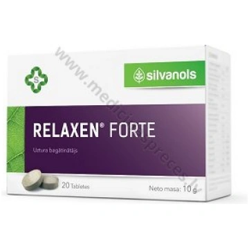 Relaxen forte. Iepakojumā 20 tabletes