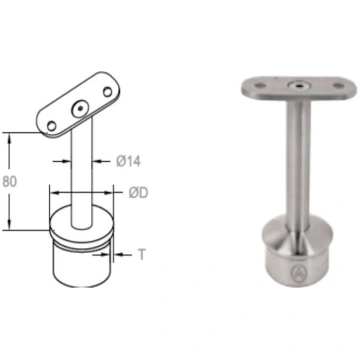 Stabiņa D42,4 mm gals ar roktura turētāju